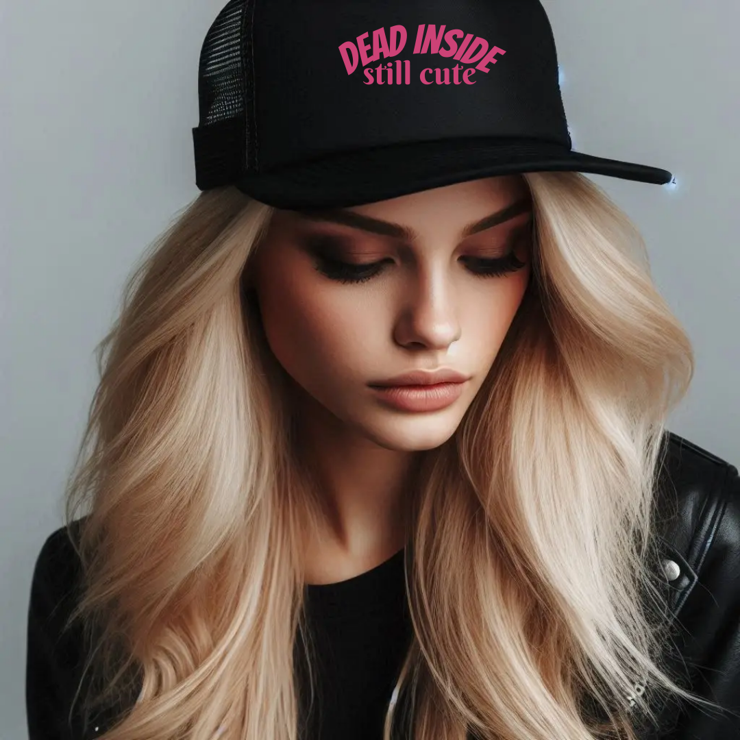 Dead Inside, Still Cute Snapback Trucker Cap